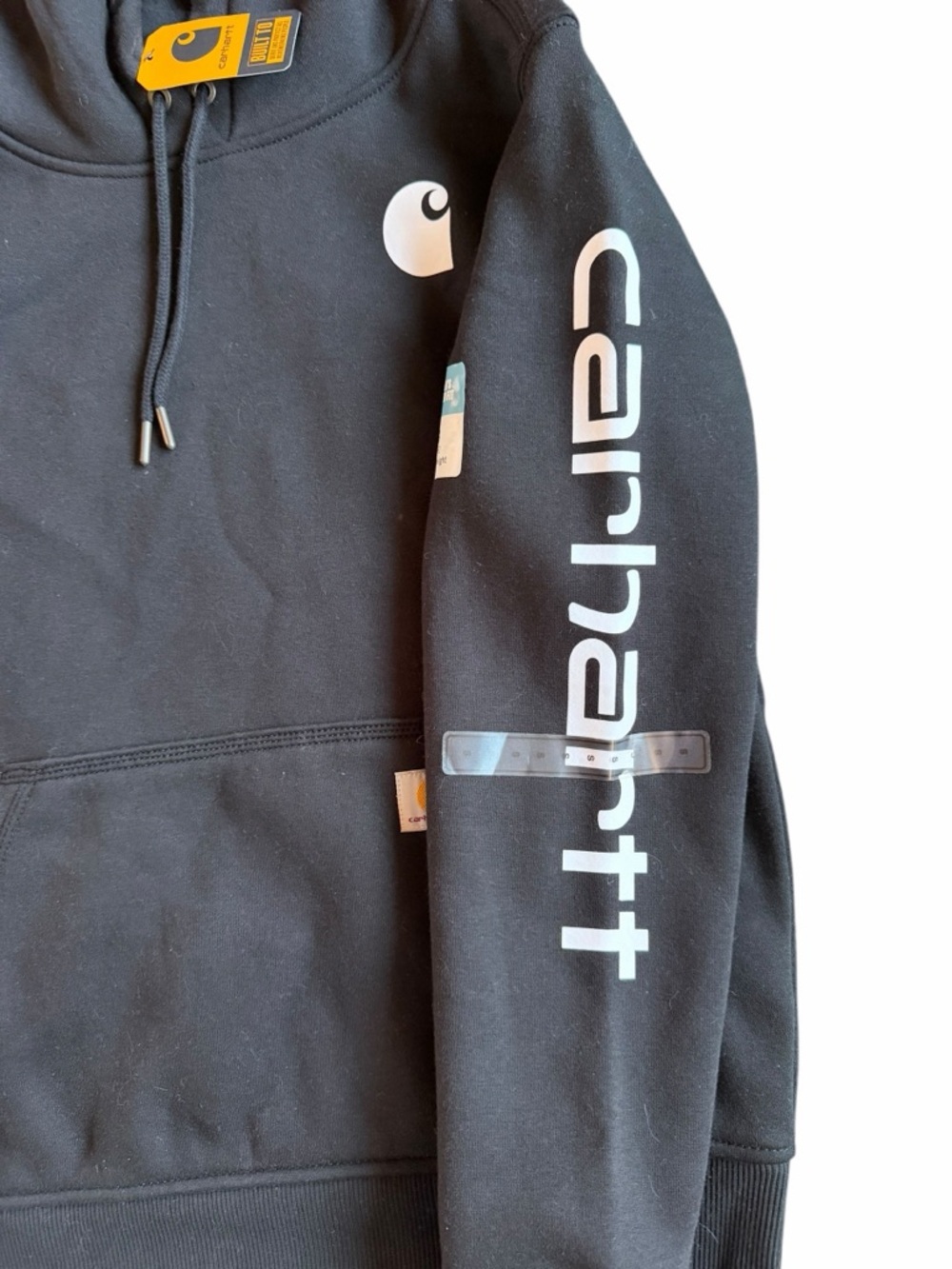 ✨Carhartt Women’s Black Crewneck Hoodie with White Logo - Picture 6 of 7